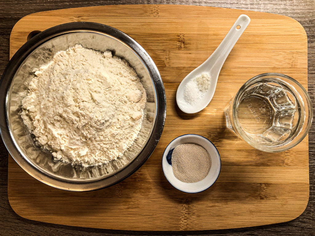 Ingredients for pizza dough